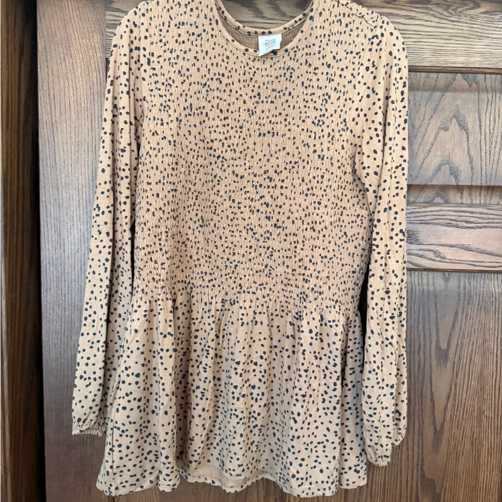 Matilda Jane Tan and Black Long Sleeve Top